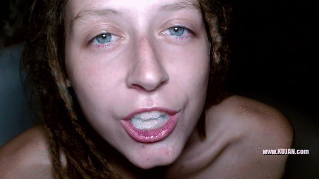hippie swallows cum